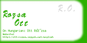 rozsa ott business card